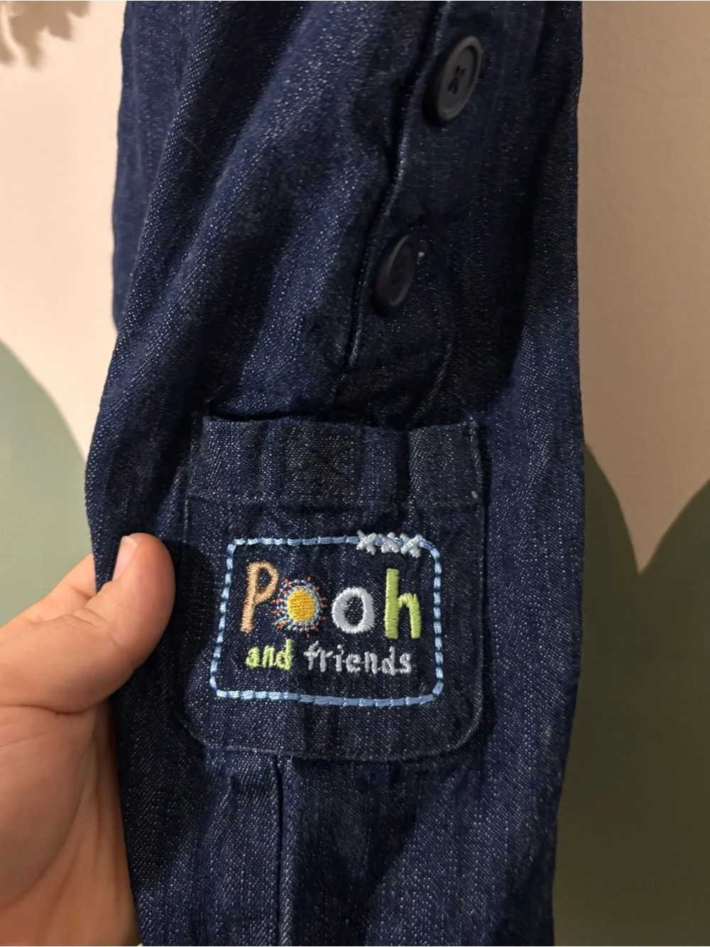 Infants 3-6 mo Disney Vintage POOH & FRIENDS Tiger Explore Cotton Denim Overalls